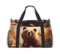 WZYCWB Bolsa de viaje de fitness estampada para casa, perfecta para entrenamiento de yoga, viajes cortos y equipo de natación., Heads Up Bear, Talla única