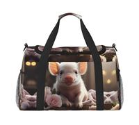 WZYCWB Bolsa de viaje de mano con ballenas asesinas, bolsa de fin de semana, bolsa de yoga adecuada para fitness y otros escenarios, Bonito cerdo joven, Talla única