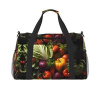 WZYCWB Bolsa de viaje de mano con diseño de cachorros de panda en el bosque, bolsa de fin de semana, bolsa de yoga adecuada para fitness y otros escenarios, Muchas verduras frescas, Talla única