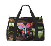 WZYCWB Bolsa de viaje de mano con girasoles debajo del alféizar de la ventana, bolsa de fin de semana, bolsa de yoga adecuada para fitness y otros escenarios, Insectos extraños, Talla única