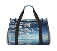 WZYCWB Bolsa de viaje de mano de alpaca avatar, bolsa de fin de semana, bolsa de yoga adecuada para fitness y otros escenarios, Nubes blancas sobre el mar, Talla única