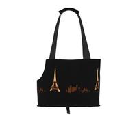 WZYCWB Bolsa de viaje ligera con silueta de la Torre Eiffel para gatos y bolsa de hombro transpirable para perros pequeños para una fácil portabilidad