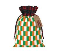 WZYCWB Bolsas de regalo de Navidad con diseño de bandera de Costa de Marfil, bolsas de regalo de arpillera con cordón para suministros de fiesta de Navidad, bolsas de decoración, 8.3 x 11.8 pulgadas
