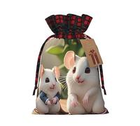 WZYCWB Bolsas de regalo de Navidad para madres e hijos, bolsas de regalo de arpillera con cordón para suministros de fiesta de Navidad, bolsas de decoración, 8.3 x 11.8 pulgadas