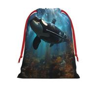 WZYCWB Bolsas de regalo estampadas con ballenas asesinas, perfectas para bodas, Navidad, cumpleaños y fiestas, S - L