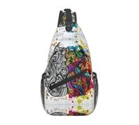 WZYCWB Bolso bandolera para hombre con estampado de ventaja de cerebro izquierdo y derecho, mochila de hombro casual con correa ajustable para correr, senderismo y viajes diarios