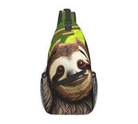 WZYCWB Bonita bolsa cruzada con patrón de perezoso, bolsa de hombro casual de senderismo, mochila cruzada de viaje para hombres y mujeres