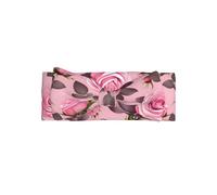 WZYCWB Bonita diadema con lazo para bebé, diseño de rosas rosadas, accesorio elástico para el pelo, adecuada para bebés de 0 a 6 meses, regalo muy significativo