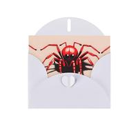 WZYCWB Bonitas tarjetas de papel con perlas de araña roja, tarjetas para todas las ocasiones, Navidad, agradecimiento, boda, cumpleaños, día de San Valentín