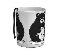 WZYCWB Bonito bote de basura colgante de oso con botella de leche, práctico y cómodo, adecuado para múltiples modelos de coche, proporciona un espacio de almacenamiento ideal