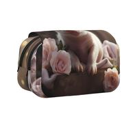 WZYCWB Bonito estuche portátil con estampado de cerdo joven, ideal para organizar bolígrafos en la oficina o guardar brochas de maquillaje