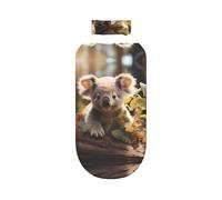 WZYCWB Bonito juego de manta con estampado de plantas de koala + bonita diadema, manta para bebé después del baño