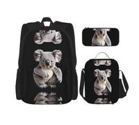 WZYCWB Bonito juego de mochila Koala Campus Life (3 piezas), mochila escolar + estuche + bolsa de almuerzo, satisface todas las necesidades diarias de los estudiantes