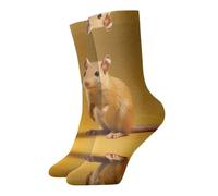 WZYCWB Bonitos calcetines cálidos con estampado de musaraña de elefante, cómodos, transpirables, agradables al tacto, versátiles para el uso diario