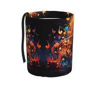 WZYCWB Bote de basura colgante de notas musicales coloridas, cubo de basura plegable para coche, accesorios de caja de almacenamiento para coche, adecuado para viajes, SUV, camión, sedán