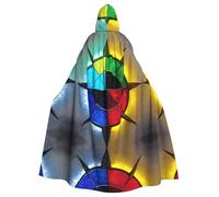 WZYCWB Brilla en todas las direcciones. Capa estampada con capucha para adultos, adecuada para reuniones familiares, actuaciones en escenario, cosplay y fiestas de Halloween