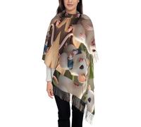 WZYCWB Bufanda de chal con borla con estampado de ratas madre e hijo para mujer, un accesorio de moda ideal para tu novia, madre, mejor amiga.