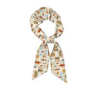 WZYCWB Bufanda de seda para mujer con estampado de arquitectura egipcia, accesorio de moda multiusos, ligero y transpirable.