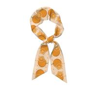 WZYCWB Bufandas largas para mujer, corbatas de moda y decoraciones de sombrero de color naranja fresco de dibujos animados se pueden utilizar como diademas o accesorios de bolso.