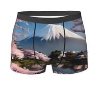 WZYCWB Calzoncillos tipo bóxer con estampado de principios de primavera para hombre, cómodos y transpirables, suaves y elásticos, Negro, L