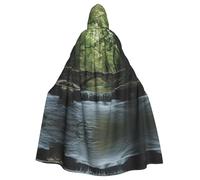WZYCWB Capa con capucha Bridge over the River para Halloween, unisex, adecuada para fiestas de cosplay de Halloween