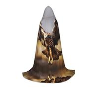 WZYCWB Capa con capucha con estampado de buitre de serpiente voladora, disfraz de cosplay, accesorio de fiesta de anime de Halloween, talla L