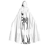 WZYCWB Capa con capucha con estampado de ciervo extraño, ideal para carnaval, fiesta de disfraces