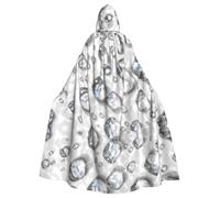 WZYCWB Capa con capucha con estampado de gotas de agua brillantes para Halloween, fiesta rave y reunión familiar