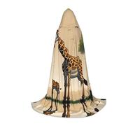 WZYCWB Capa con capucha con estampado de jirafa para madre e hijo, disfraz de cosplay, accesorio de fiesta de anime de Halloween