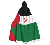 WZYCWB Capa con capucha con estampado de la bandera del Sáhara Occidental, bata de cosplay para hombres y mujeres, disfraz de Halloween para adultos