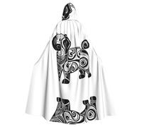 WZYCWB Capa con capucha con estampado de perro extraño, disfraz ideal para carnaval/festival fiesta cosplay
