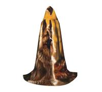WZYCWB Capa con capucha con estampado de perro pastor fuerte | Disfraz de cosplay, accesorio de fiesta de anime de Halloween, talla S