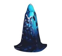 WZYCWB Capa con capucha estampada de búho en la luz de la luna M perfecta para magos y disfraces de juego de rol (S-L)