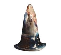 WZYCWB Capa con capucha estampada para perros mentirosos y mascotas, perfecta para magos y disfraces de juego de rol (S-L)