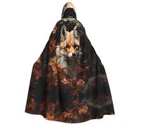 WZYCWB Capa con capucha para adultos de Fox and Flowers: perfecta para fiestas de Halloween, cosplay, actuaciones escénicas y reuniones temáticas.