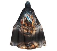 WZYCWB Capa con capucha para adultos de Rugby on Fire: perfecta para fiestas de Halloween, cosplay, actuaciones escénicas y reuniones temáticas.
