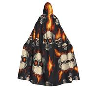 WZYCWB Capa con capucha y calavera de araña para adultos, adecuada para reuniones familiares, actuaciones, cosplay y fiestas de Halloween