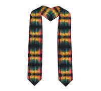 WZYCWB Capa de cinta estampada con ondas sonoras simétricas, un accesorio imprescindible para ceremonias de graduación,