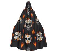 WZYCWB Capa de decoración de fiesta de adultos con diseño de cabeza de araña, diseño de margaritas, unisex, Halloween, carnaval, bailes de máscaras, juego de rol