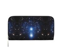 WZYCWB Cartera con cremallera estampada de cielo estrellado perfecta para viajes, negocios y uso diario. Capacidad para teléfonos celulares y dinero en efectivo.