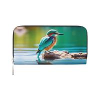 WZYCWB Cartera con cremallera estampada de pájaro lagoon perfecta para viajes, negocios y uso diario. Capacidad para teléfonos celulares y dinero en efectivo.