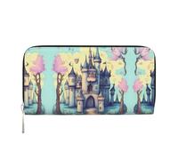 WZYCWB Cartera con cremallera estampada Fairytale Castle perfecta para viajes, negocios y uso diario. Capacidad para teléfonos celulares y dinero en efectivo.