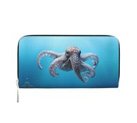 WZYCWB Cartera con cremallera estampada Octopus in the Sea perfecta para viajes, negocios y uso diario. Capacidad para teléfonos celulares y dinero en efectivo.