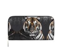 WZYCWB Cartera con cremallera estampada Tiger at rest perfecta para viajes, negocios y uso diario. Capacidad para teléfonos celulares y dinero en efectivo.