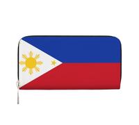 WZYCWB Cartera con cremallera impresa con bandera de Filipinas perfecta para viajes, negocios y uso diario. Capacidad para teléfonos celulares y dinero en efectivo.