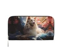 WZYCWB Cartera con cremallera impresa con perro acostado perfecta para viajes, negocios y uso diario. Capacidad para teléfonos celulares y dinero en efectivo.