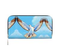WZYCWB Cartera con cremallera impresa de gaviotas en vuelo perfecta para viajes, negocios y uso diario. Capacidad para teléfonos celulares y dinero en efectivo.