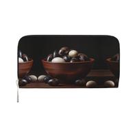 WZYCWB Cartera con cremallera impresa de huevos de mil años perfecta para viajes, negocios y uso diario. Capacidad para teléfonos celulares y dinero en efectivo.