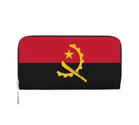 WZYCWB Cartera con cremallera impresa de la bandera de Angola perfecta para viajes, negocios y uso diario. Capacidad para teléfonos celulares y dinero en efectivo.