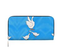 WZYCWB Cartera con cremallera impresa White Goose House perfecta para viajes, negocios y uso diario. Capacidad para teléfonos celulares y dinero en efectivo.